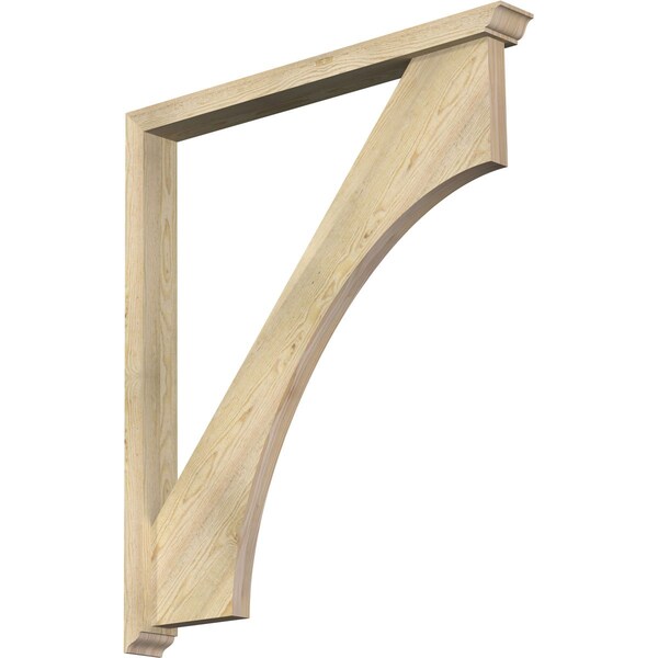 Ekena Millwork Westlake Traditional Rough Sawn Bracket w/ Offset Brace, Douglas Fir, 4"W x 38"D x 44"H BKT0402X38X44WTL01RDF - main